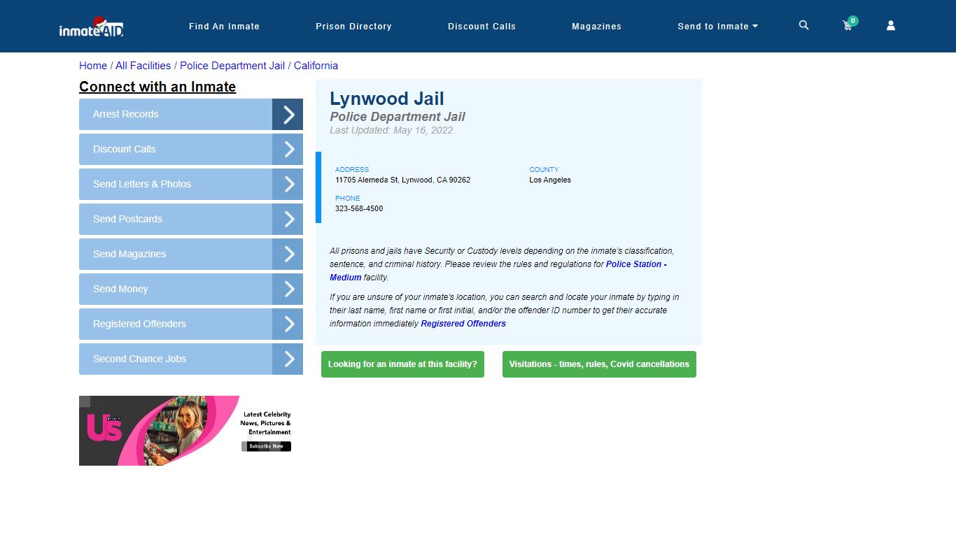 Lynwood Jail & Inmate Search - Lynwood, CA