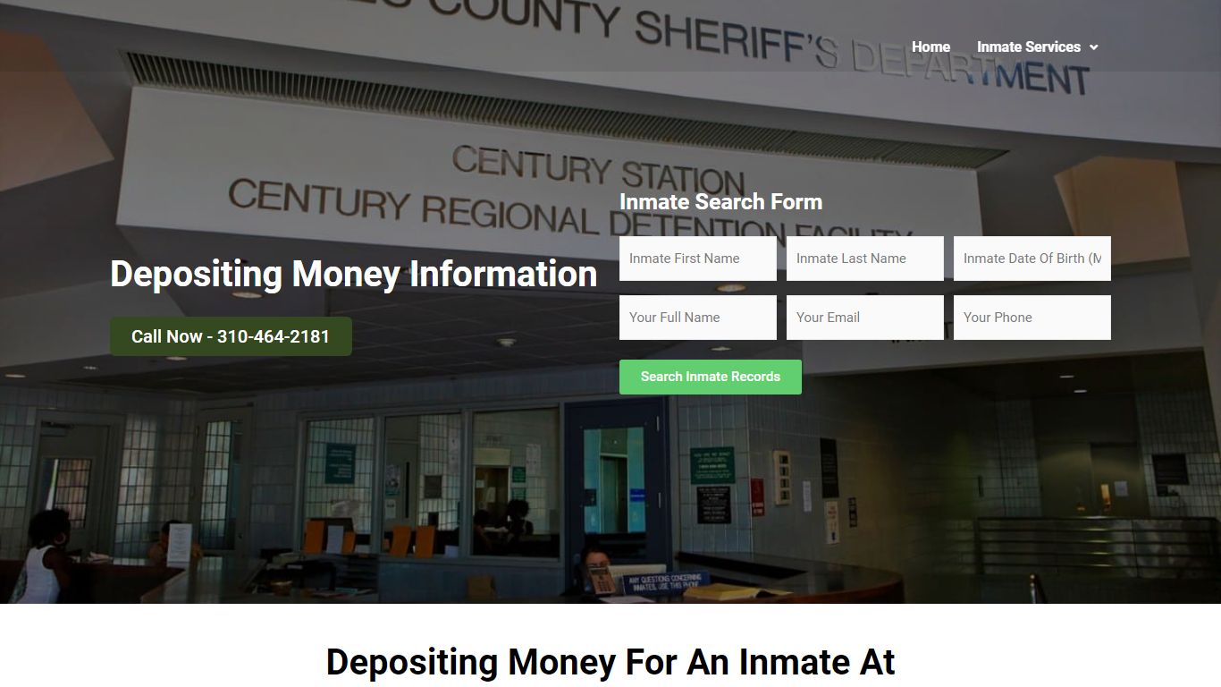 Depositing Money - Lynwood Jail